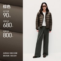 太平鸟 商场同款太平鸟15D正肩90绒连帽排骨羽绒服轻薄外套新款赠收纳袋M