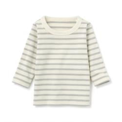 無印良品 MUJI 无印良品  起毛罗纹编织 长袖T恤打底衫儿童童装