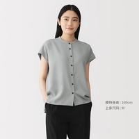 無印良品 MUJI 无印良品 女式 易干 法国袖罩衫 衬衫衬衣女装女款夏季 唯品会自营