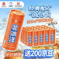 北冰洋 桔汁汽水330ml*20罐 果汁碳酸饮料整箱