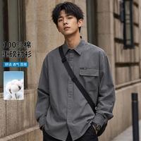 马克华菲 男式长袖衬衫 MA163MANC0731