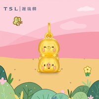 谢瑞麟 胖滚家族系列黄金吊坠就爱欺负你5D足金挂坠情侣X5670