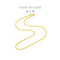 周大福男士 周大福中性风肖邦链足金黄金项链素链计价EOF1129礼物
