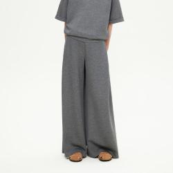 ELLE kids 春秋季学院风全腰松紧女童阔腿空气层直筒透气高弹休闲裤长裤