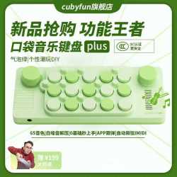 cubyfun 口袋音乐键盘电钢琴EASYPLAY光遇电子琴玩具MIDI男孩女孩六一礼物 绿色Plus