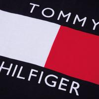 TOMMY HILFIGER 春夏童装男休闲拼接色块刺绣翻领短袖T恤POLO衫