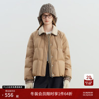 自巧 巧绒lightwarm 小个子巴恩风短款羽绒服女2025冬新款保暖外套 奶茶棕 XXS （尺码：1