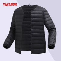 YAYA 鸭鸭官方轻薄短款保暖羽绒服男2025年冬季新款纯色简约休闲外套潮