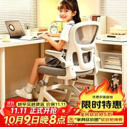 卓名 电脑椅学习椅办公椅可升降工学座椅学生作业靠背椅子ZY01灰色