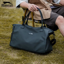 Slazenger 短途出差旅行包干湿分离运动健身包单肩斜挎包手提旅行袋 深灰色