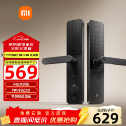 小米 MI）智能门锁E30 C级锁芯 指纹锁电子锁家用门锁 防盗门锁 NFC密码锁 星辰黑