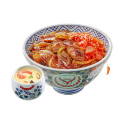 吉野家 辣白菜十胜炙烧豚肉丼蒸蛋套