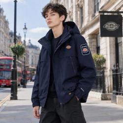 Dickies 秋冬季男式可拆卸抓绒内胆户外运动防风保暖两件套