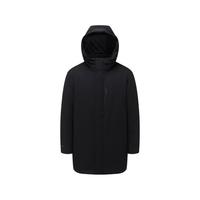 波司登 男中长款鹅绒连帽羽绒服 黑色 S