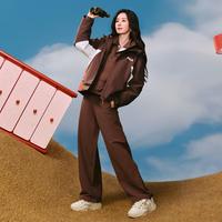 斐乐 女装运动防泼水羽绒服女士时尚简约鸭绒羽绒服两件套