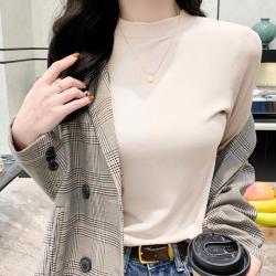宜而爽 显瘦小立领打底衫女内搭高级感可外穿女式上衣女打底T恤长袖女