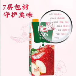 汇源 100%苹果汁果汁饮料1Lx5盒送礼宴请礼盒装果蔬汁大容量聚餐畅享