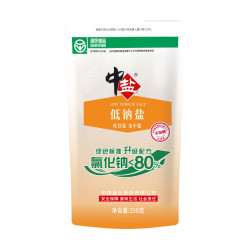 中盐 低钠盐250g*5 家用调料 食盐调味品