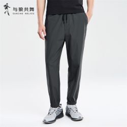 与狼共舞 松紧休闲九分裤