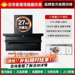 老板 CXW-260-27A15-D1P 顶侧双吸26m³/min风量 黑色 吸油烟机