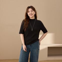 纤莉秀 大码女装优雅舒适上衣胖mm春秋款