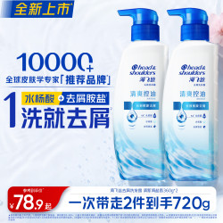 海飞丝 去屑控油 止痒蓬松 清爽海盐 男女士洗头水 清新海盐360g*2