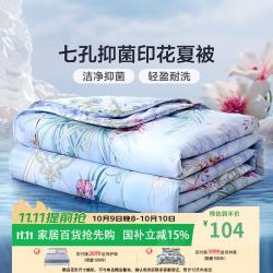 富安娜家纺 被子夏季被芯空调被宿舍被子单人双人夏凉被 品芳 203*229cm