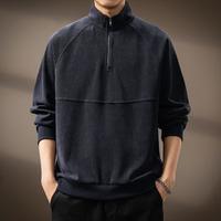 贵色 日系复古重磅休闲卫衣男秋季宽松上衣Polo衫