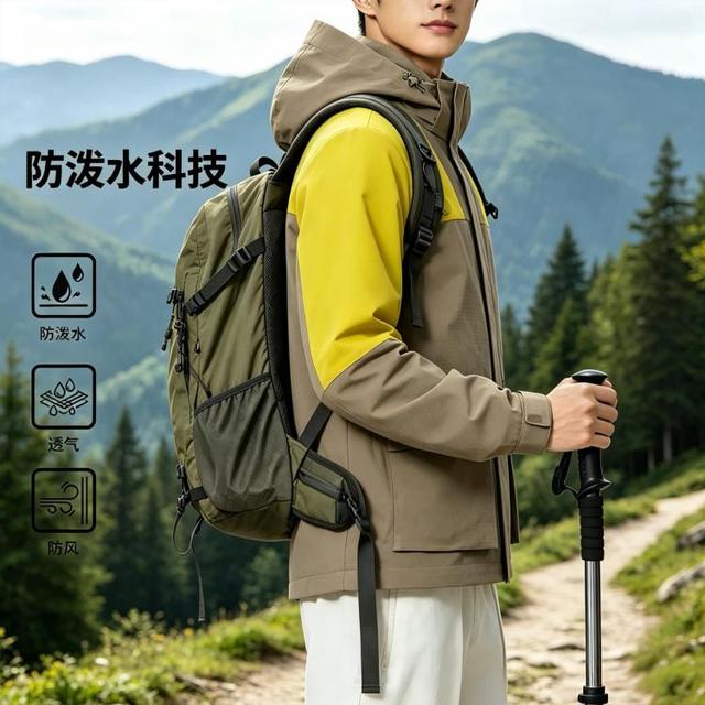 安踏 防泼水梭织运动外套男冬季新款户外登山服夹克上衣152446602N