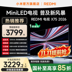 小米 REDMI L75RC-RX 288Hz高刷 75英寸 Mini LED电视 标配