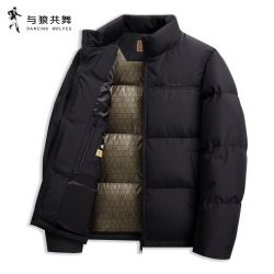 与狼共舞 厚款羽绒服男2026冬季新款立领面包服外套