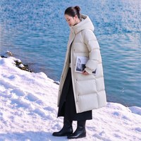 OLLEENUKA 95白鹅绒2026冬新款过膝长款超厚羽绒服女极寒冬装免洗东北旅游