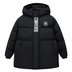 匡威 26新款201g高充绒 儿童连帽加厚保暖面包羽绒服