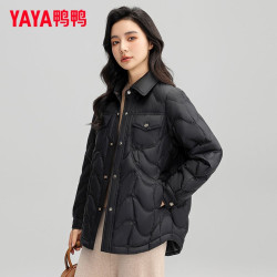 YAYA 鸭鸭轻薄羽绒服女款短款2026新款90绒小香风轻便保暖简约休闲外套