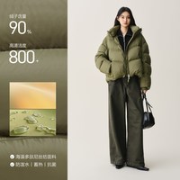 移动端：太平鸟 绿泡泡商场龟背版型保暖羽绒服女A1ACF4208