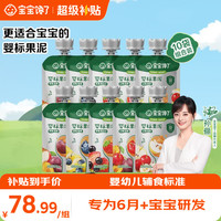 宝宝馋了 婴幼儿果泥 混合口味组合 100g*10袋