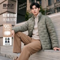 移动端：雪中飞 轻薄羽绒服男款2026秋冬新款商务通勤休闲立领保暖外套上衣