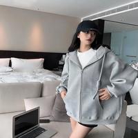 秋款1000g重磅棉净版连帽外套宽松休闲新款春秋卫衣203