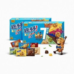 趣多多 曲奇饼干七彩礼盒巧克力味缤纷组合装网红休闲零食品分享装615g*2盒