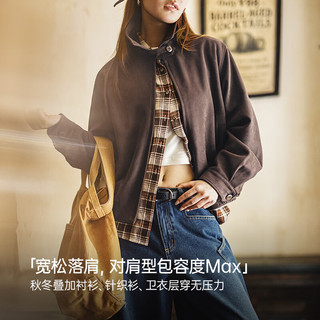 马登 美式复古灯芯绒翻领夹克 焦糖色 M