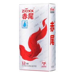 赤尾 避孕套001超薄裸感玻尿酸男专用防早射防敏女性快潮隐形安全套 赤尾 12只装 成人情趣计生用品赤尾 12只装