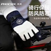 凤凰 电动车手套男女秋冬季防寒保暖自行车户外防风加绒加厚骑车触屏