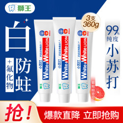 狮王 大白牙膏 葡萄柚小苏打 120g*3
