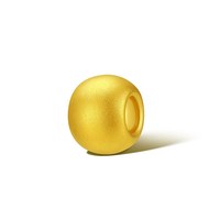 潮宏基 好事发生有福足金串珠黄金转运珠3D硬金光面磨砂金珠