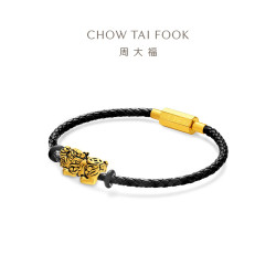 周大福男士 招财貔貅 男士黄金吊坠