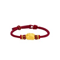 移动端：周大福男士 周大福貔貅足金黄金转运珠吊坠配绳EOR1370送男友礼物