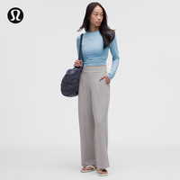 lululemon 丨Scuba™ 女士中腰阔腿运动裤 *华夫格*亚洲版型 LW5ID6A 杂色核心中灰 S