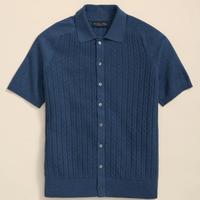 Brooks Brothers 布克兄弟 棉质绞花针织短袖Polo衫