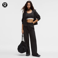 lululemon 丨Scuba™ 女士中腰阔腿运动裤 *常规版型 LW5ISKS 黑色 M