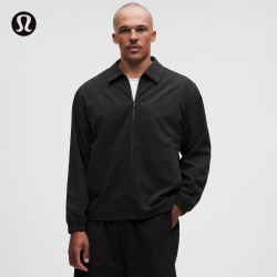 lululemon 丨Unshaken 男士翻领拉链夹克 速干芯吸 LM3GVDS 黑色 L
